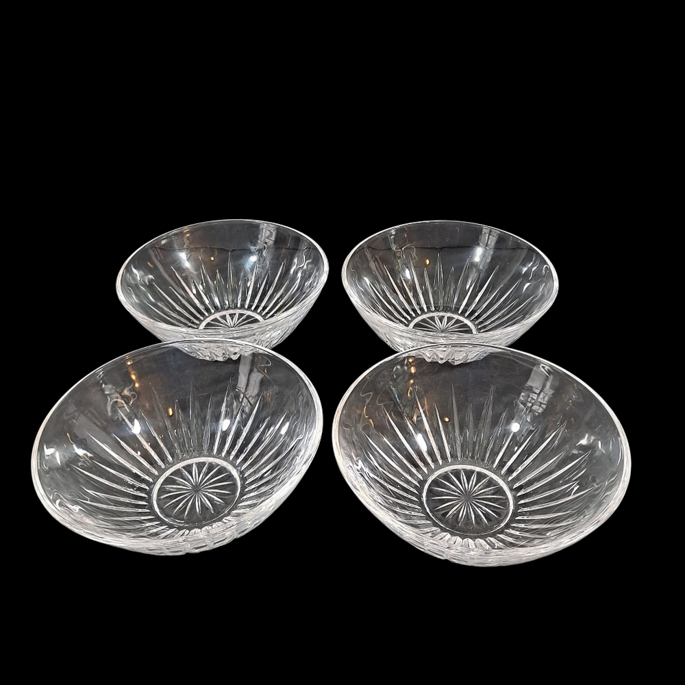 Vintage Princess House Royal Highlights Lead Crystal 5 3/4" Set Of 4